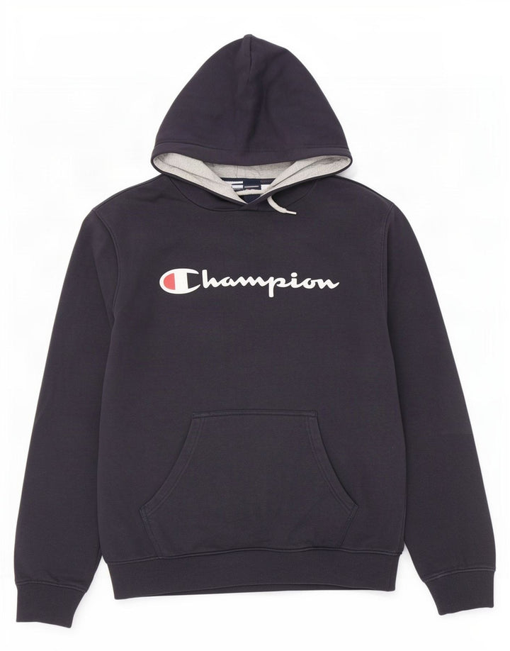 Męski sweter z kapturem Champion Graphic, średni granatowy, bawełniany