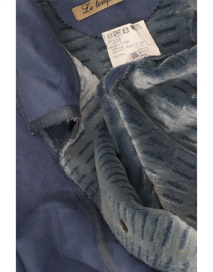 Płaszcz damski w stylu vintage IT 50 XL Niebieski poliester