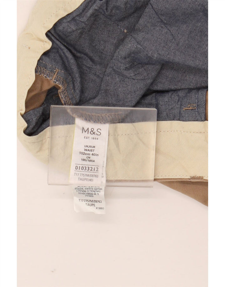 Męskie spodenki Chino Marks & Spencer W40 XL, beżowa, bawełniana