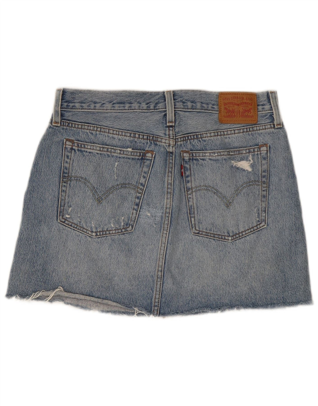 Damska spódnica dżinsowa Levi's w trudnej sytuacji Mini W28 Średnio niebieska bawełna
