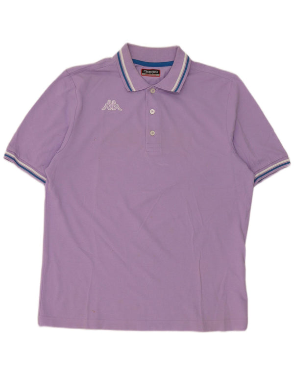 Męska koszulka polo Kappa, średnia fioletowa bawełna