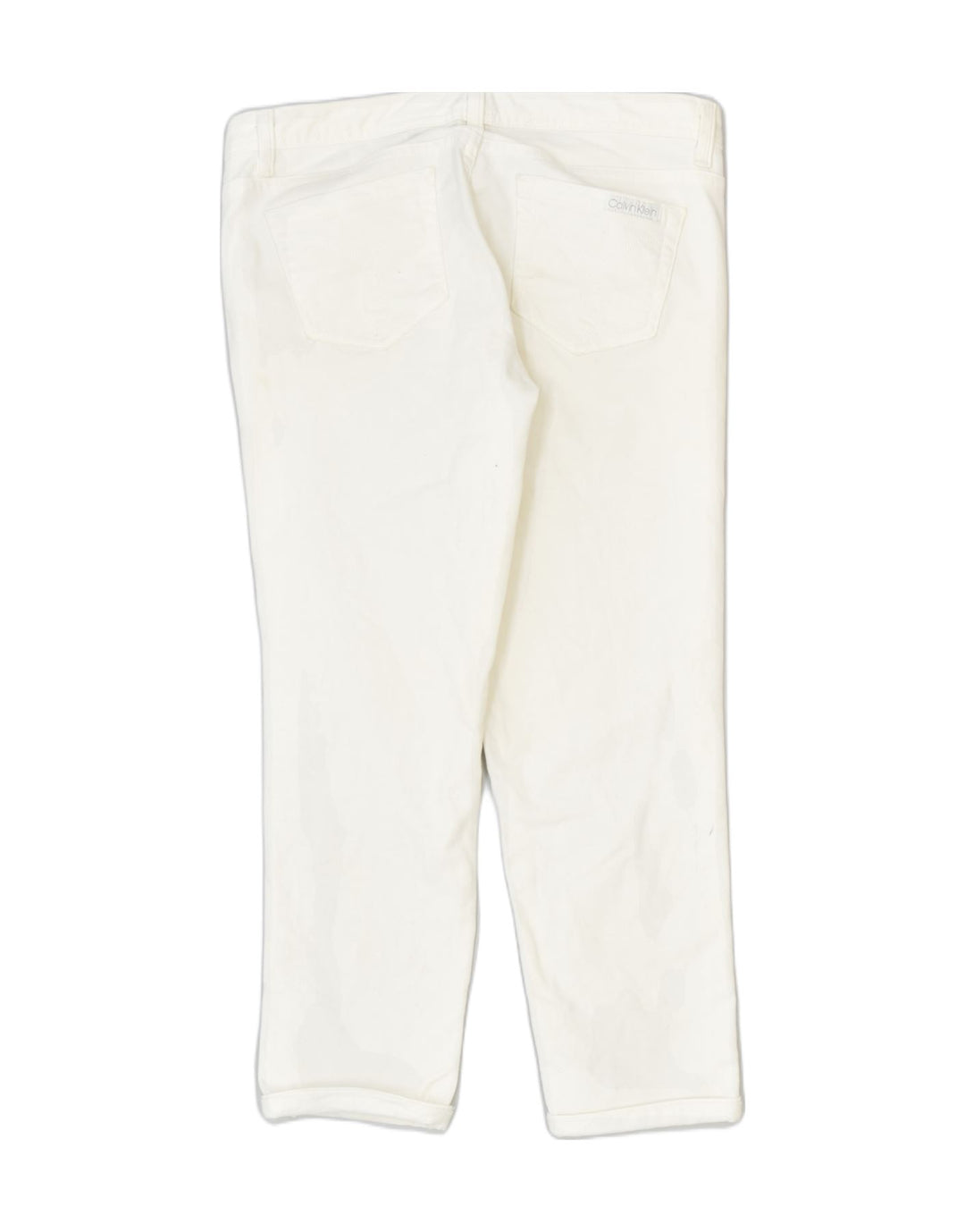 CALVIN KLEIN Womens Capri Jeans W29 L24 White | Vintage | Thrift | Second-Hand | Used Clothing | Messina Hembry 