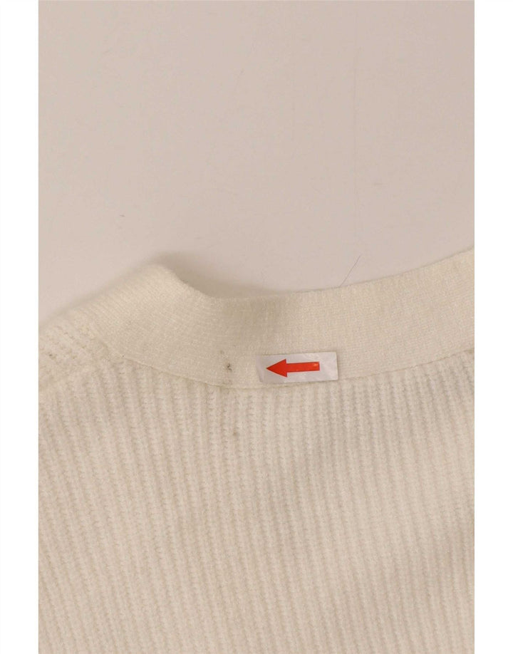 Sweter damski Zara UK 12, średni, biały, wiskoza