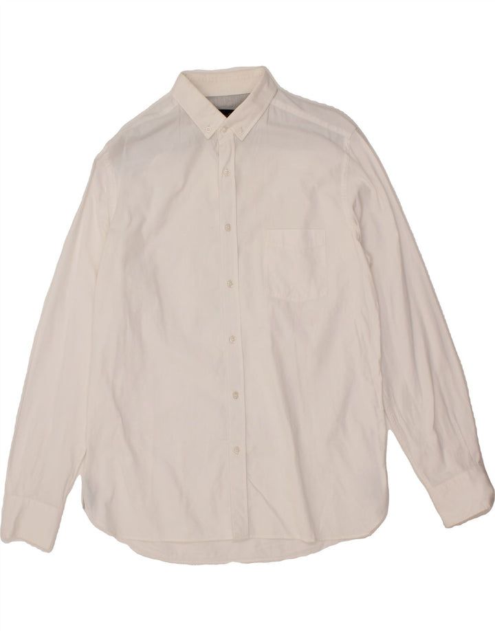 MASSIMO DUTTI Mens Shirt Large White Vintage Massimo Dutti and Second-Hand Massimo Dutti from Messina Hembry 