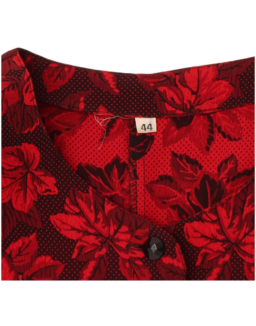 Damski kardigan w stylu vintage IT 44 Średni czerwony kwiatowy wiskoza