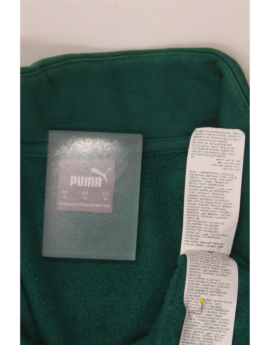 Męska kurtka dresowa Puma z grafiką, bawełniana, w kolorze średniej zieleni