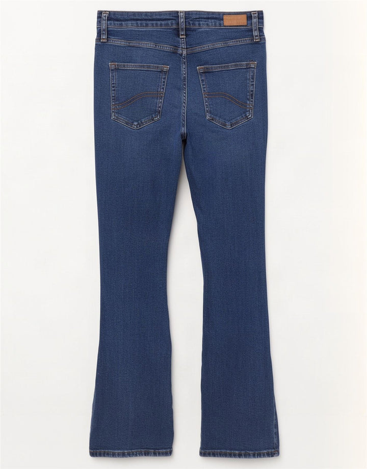 Damskie dżinsy Fat Face Brooke Bootcut UK 12 Medium W28 L29 Niebieska bawełna