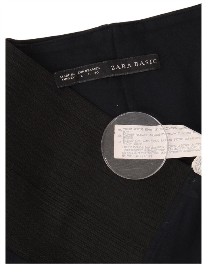 Legginsy damskie Zara UK 14, duże, granatowe, z blokami kolorów, wiskoza