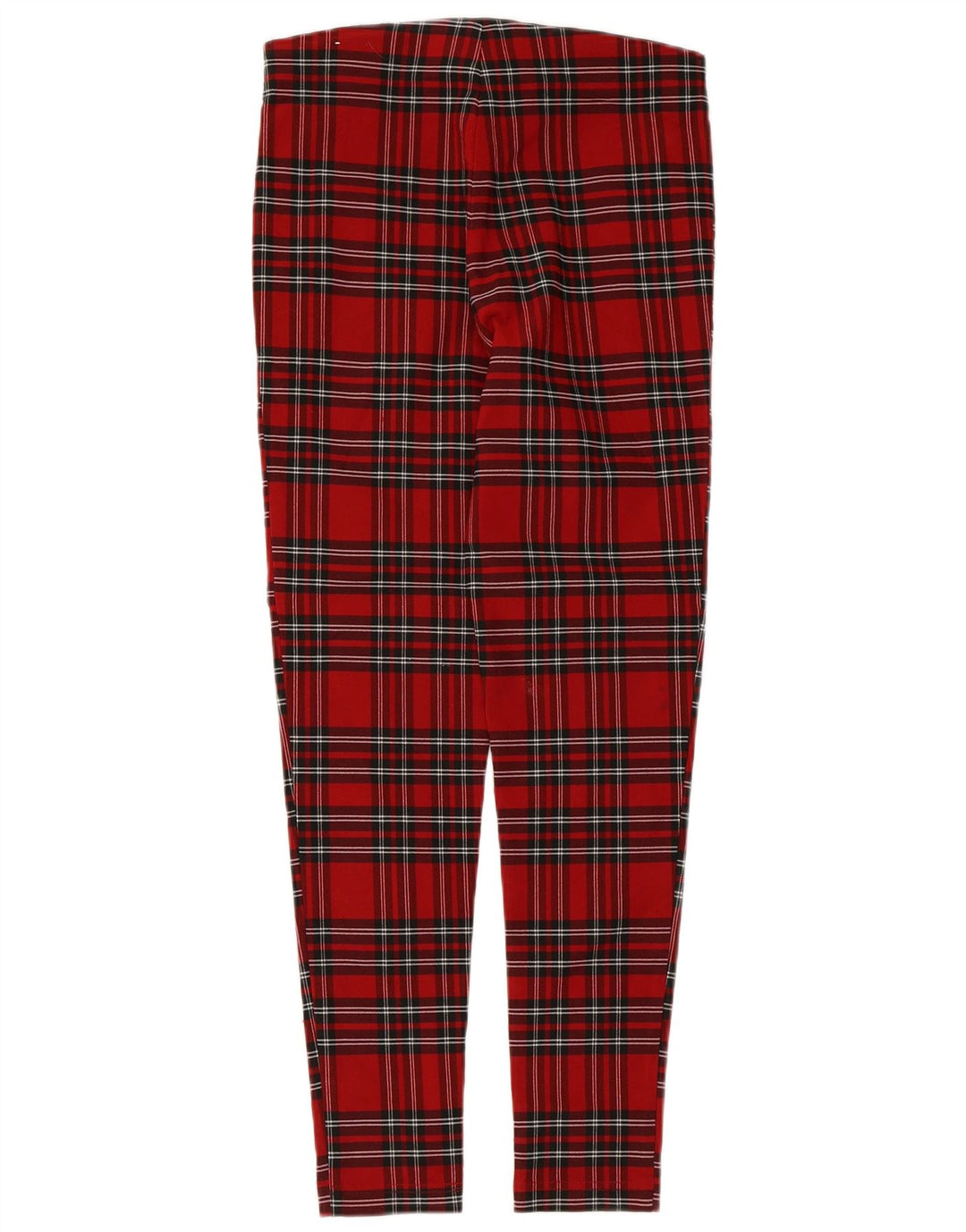 Spodnie damskie Zara Slim Casual, średnie W28 L26, wiskoza w czerwoną kratę