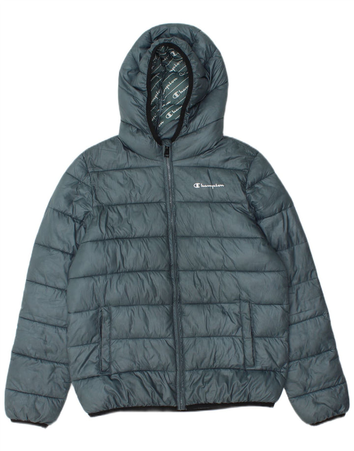 Męska ocieplana kurtka z kapturem Champion UK 36 Small Blue Polyester