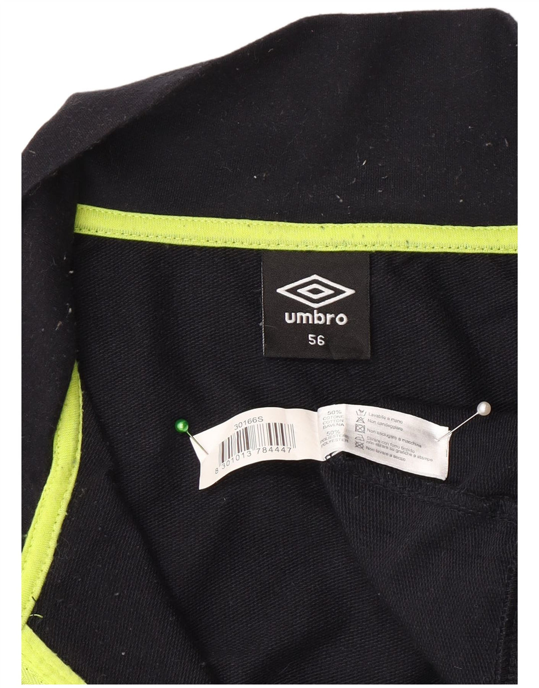 Męska kurtka dresowa Umbro IT 56 XL, czarna, bawełniana