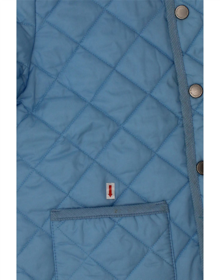 Pikowana kurtka chłopięca Benetton 7-8 lat, średni niebieski nylon