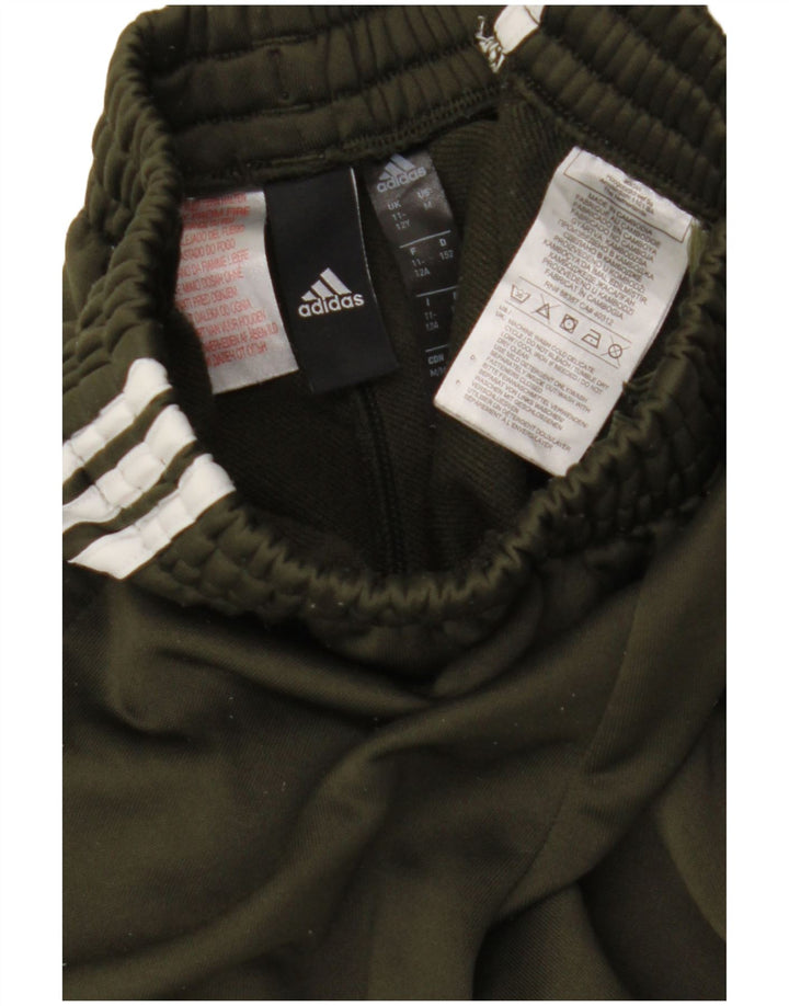 Chłopięce spodnie dresowe ADIDAS Aeroready 11-12 lat, zielone, z blokami kolorów