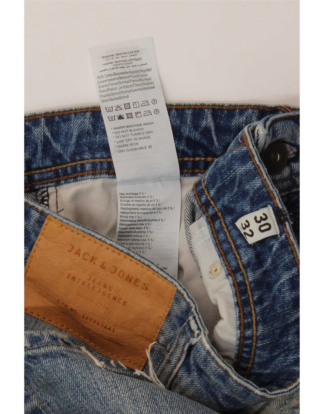 Męskie jeansy Jack & Jones Mike Comfort Fit W30 L32 Niebieski patchwork