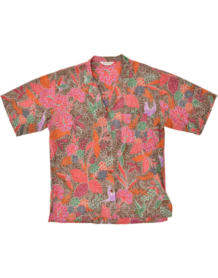 PRISMA Womens Short Sleeve Shirt Blouse IT 48 XL Multicoloured Floral Vintage Prisma and Second-Hand Prisma from Messina Hembry 