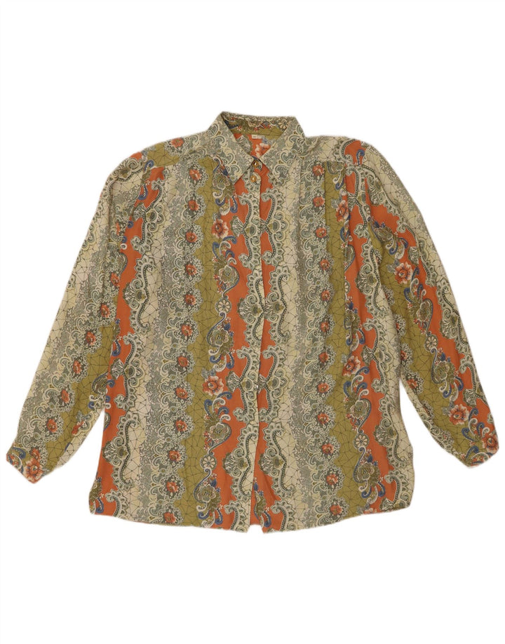 Damska bluzka koszulowa oversize VINTAGE EU 40, średnia wielobarwna paisley
