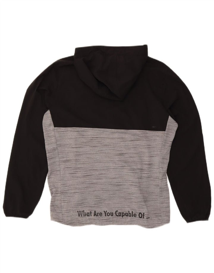 Męski sweter z kapturem ADIDAS Climalite Graphic, w kolorze średniej czerni