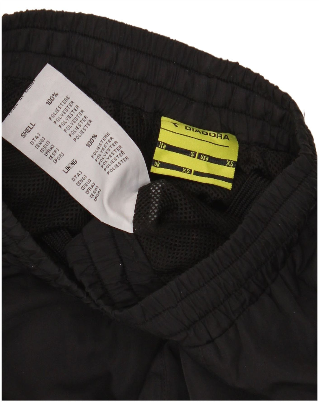 Męskie spodnie dresowe Diadora XS, czarny poliester