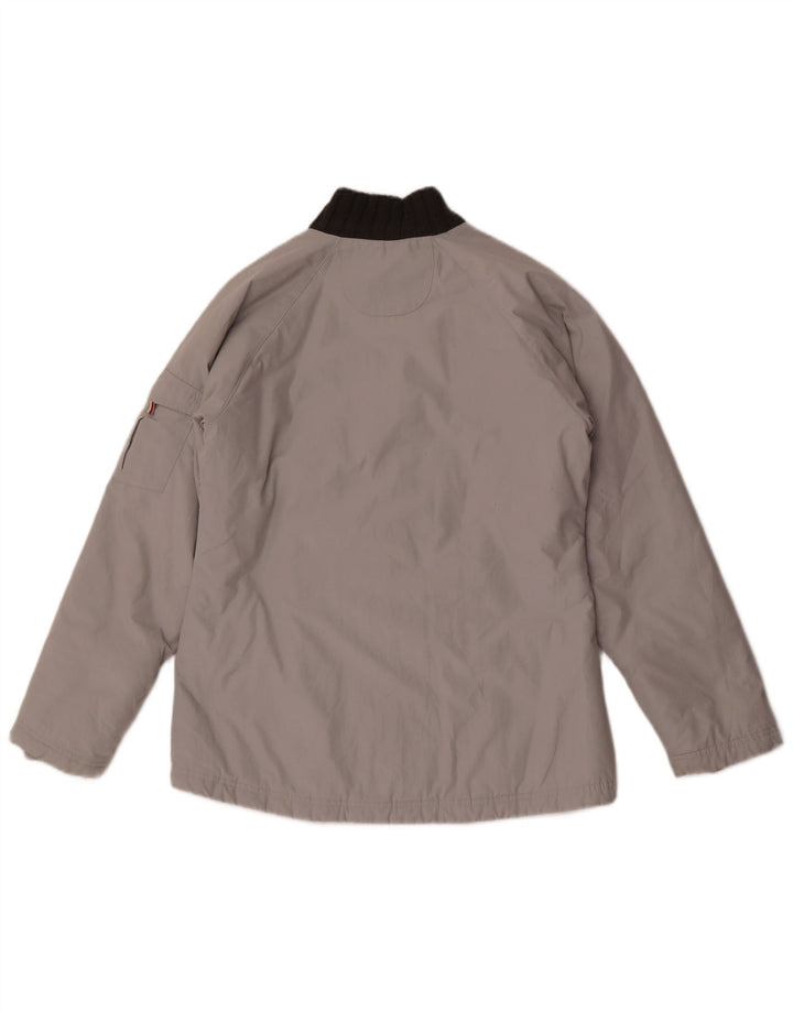 Damska kurtka Adidas Utility UK 10, mała, szara, z blokami kolorów, poliester
