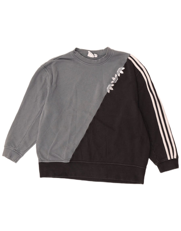Damska bluza Adidas Graphic Jumper UK 12 Średni szary, blok kolorów