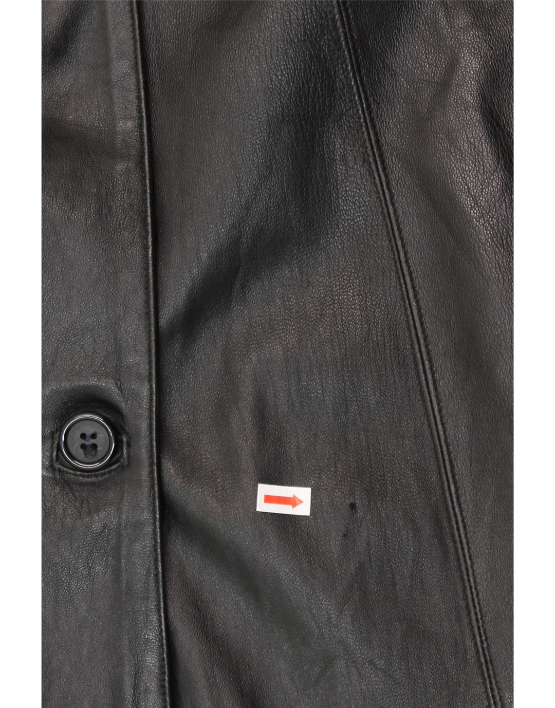 VINTAGE Womens Hooded Leather Coat UK 12 Medium Black Leather Vintage Vintage and Second-Hand Vintage from Messina Hembry 