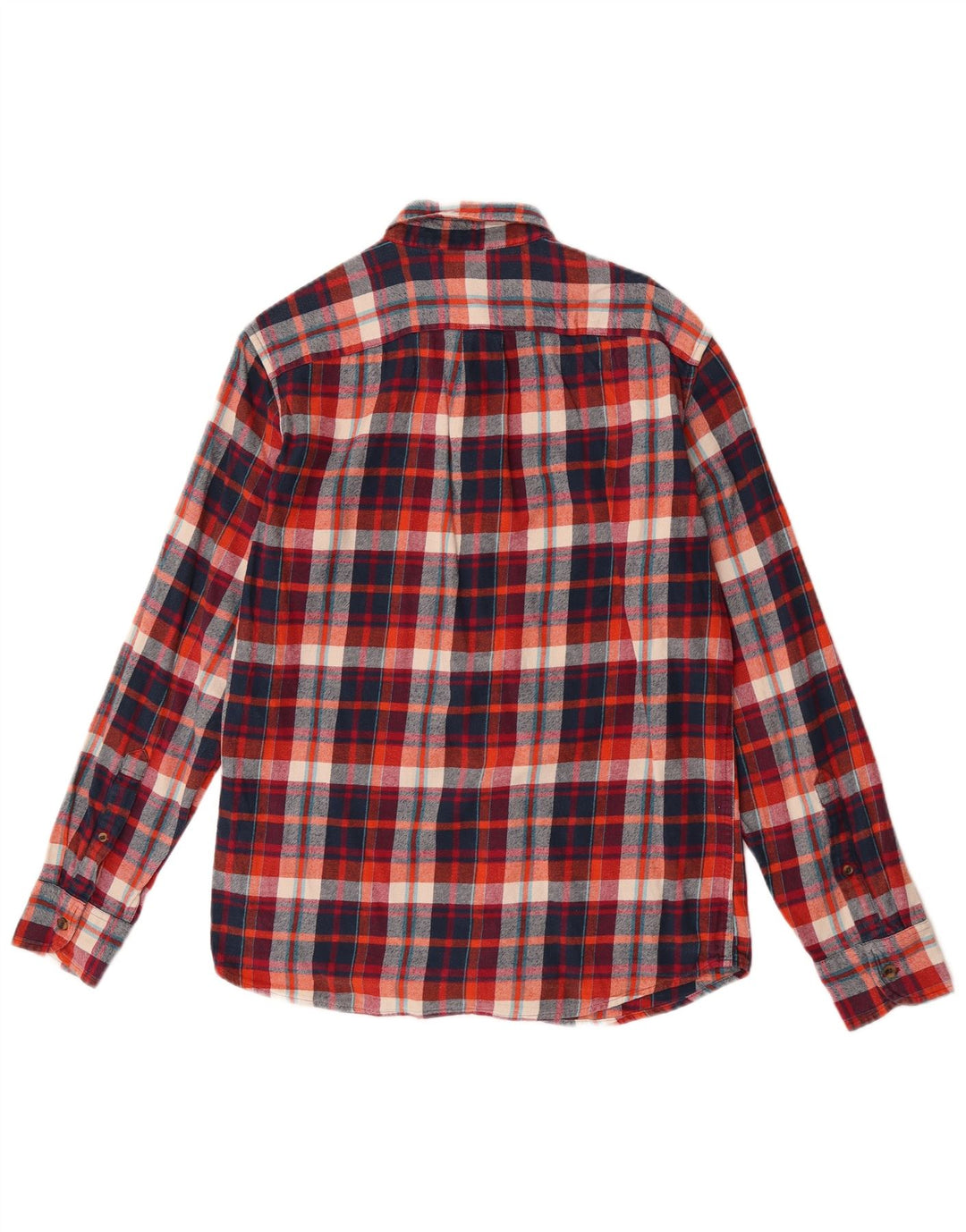J. Crew Męska wąska koszula flanelowa, bawełniana w średnią czerwoną kratkę