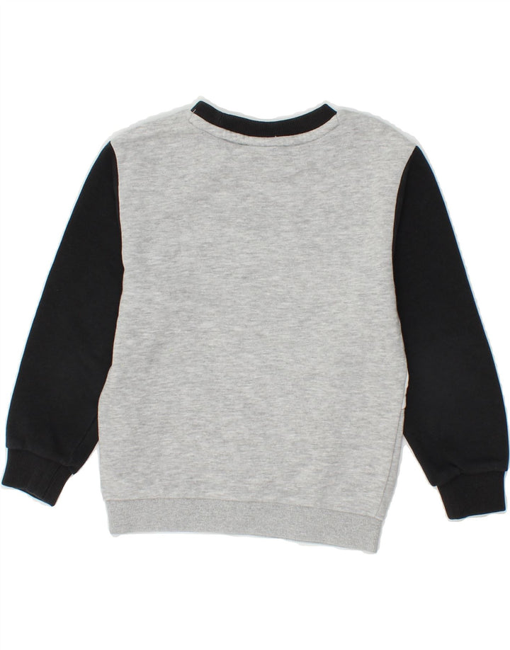 FILA Boys Graphic Sweatshirt Jumper 5-6 Years Grey Colourblock Vintage Fila and Second-Hand Fila from Messina Hembry 