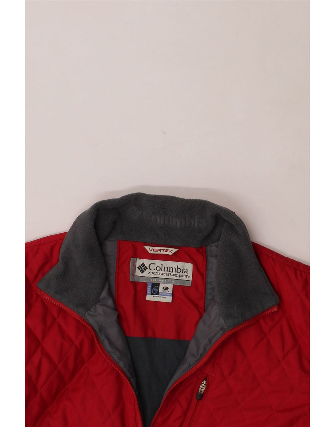 COLUMBIA Womens Interchange Quilted Jacket UK 18 XL Red Polyester Vintage Columbia and Second-Hand Columbia from Messina Hembry 