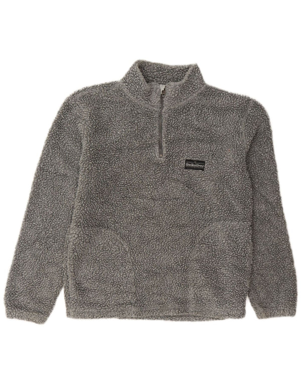 Dziewczęcy sweter polarowy Quiksilver z zamkiem błyskawicznym, 13-14 lat, duży, szary poliester