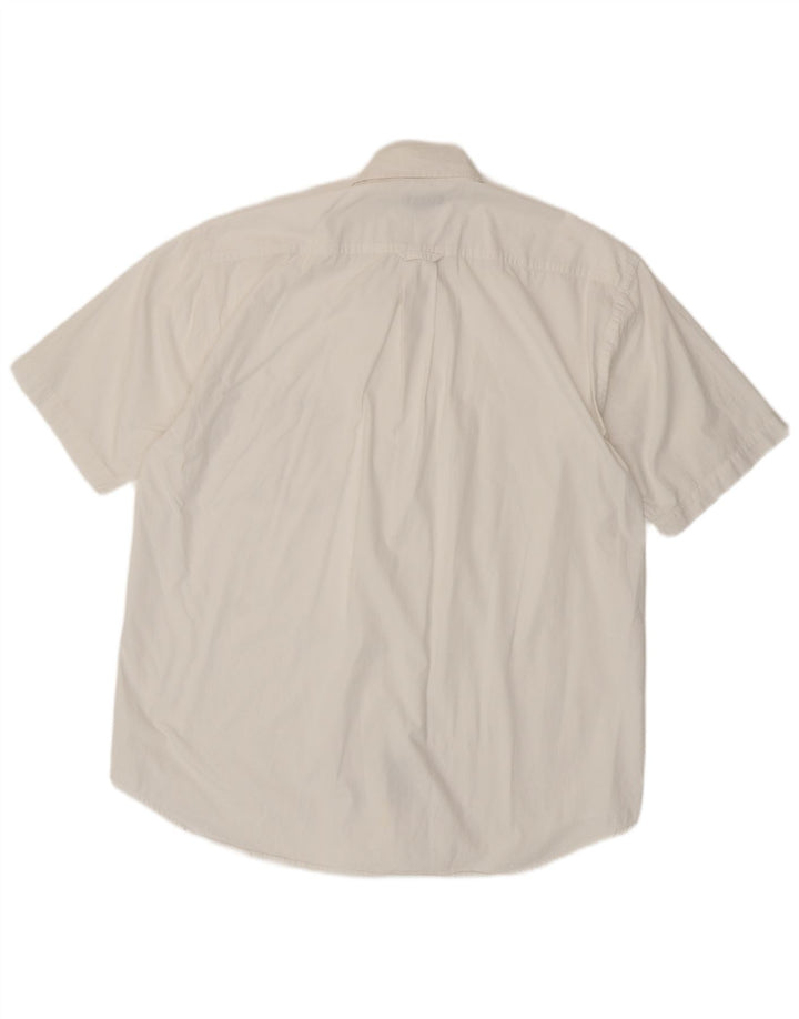 Męska koszula z krótkim rękawem Gant o regularnym kroju, duża, biała, bawełniana