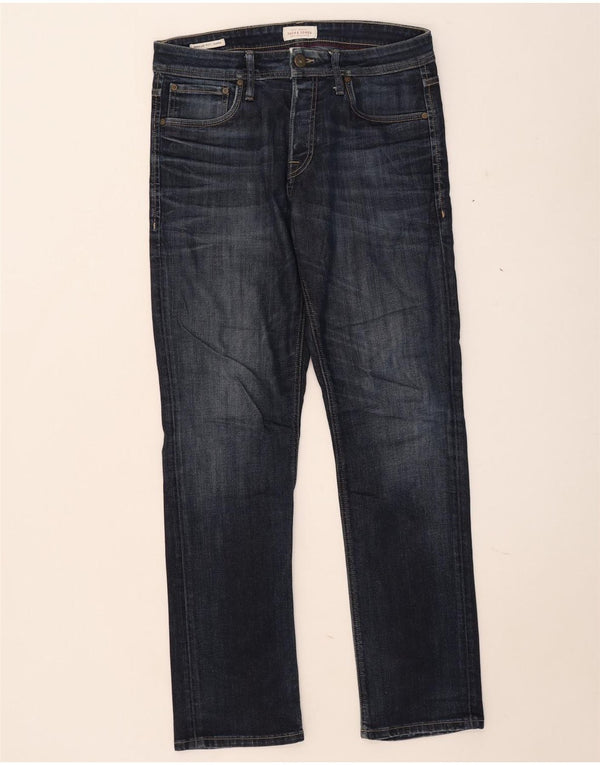 Jack & Jones Mens Clark Regular Fit Straight Jeans W32 L32 Blue