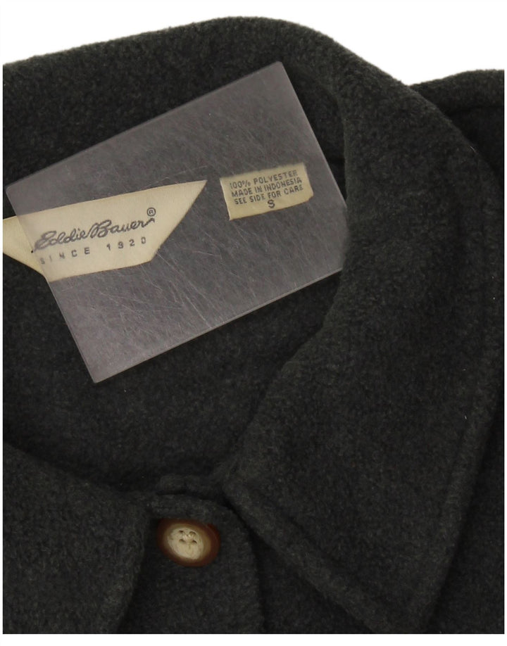 Damska kurtka polarowa typu oversize EDDIE BAUER, UK 10, mała, szary poliester