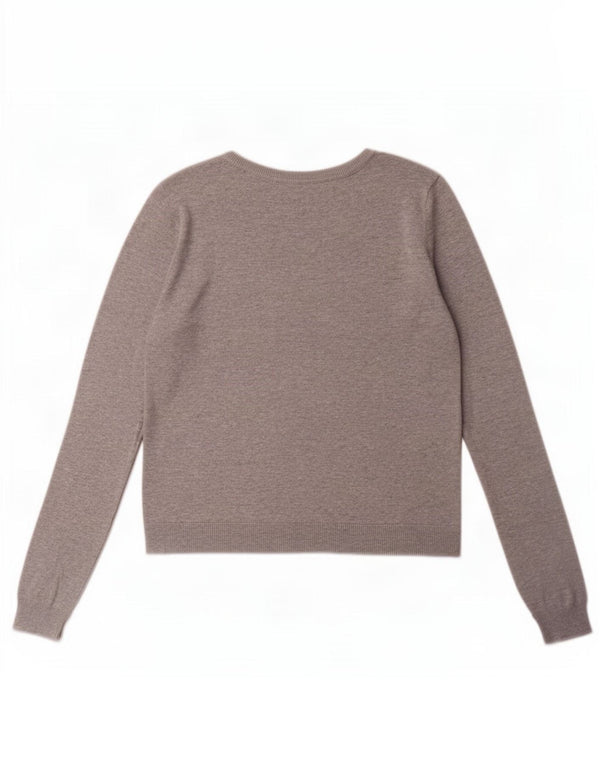 Sweter damski Oasis z dekoltem w łódkę, UK 10, mały, szary, bawełniany