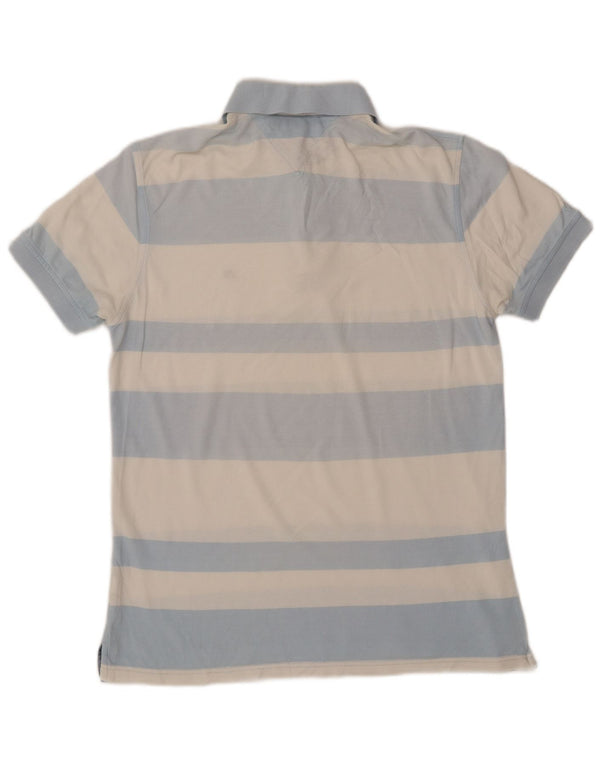 Męska koszulka polo Tommy Hilfiger o dopasowanym kroju, w średnie niebieskie paski