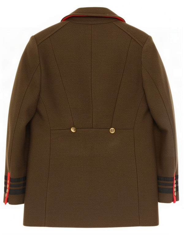 Płaszcz damski Zara Pea Coat UK 10 Small, wełna khaki
