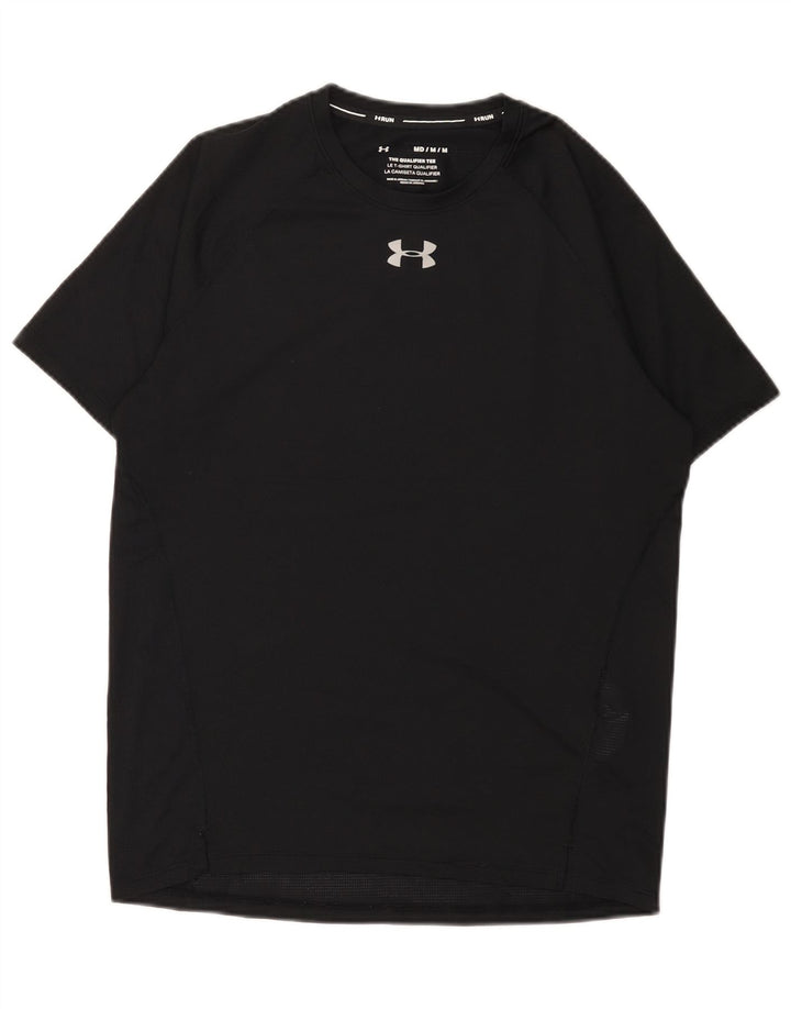 Under Armour Męski T-shirt Top, średni czarny poliester