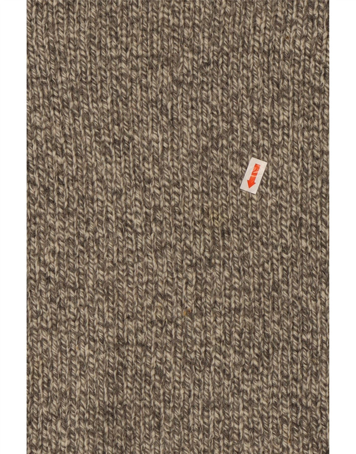 L.L.BEAN Męski sweter z okrągłym dekoltem, średnioszary, wełniany