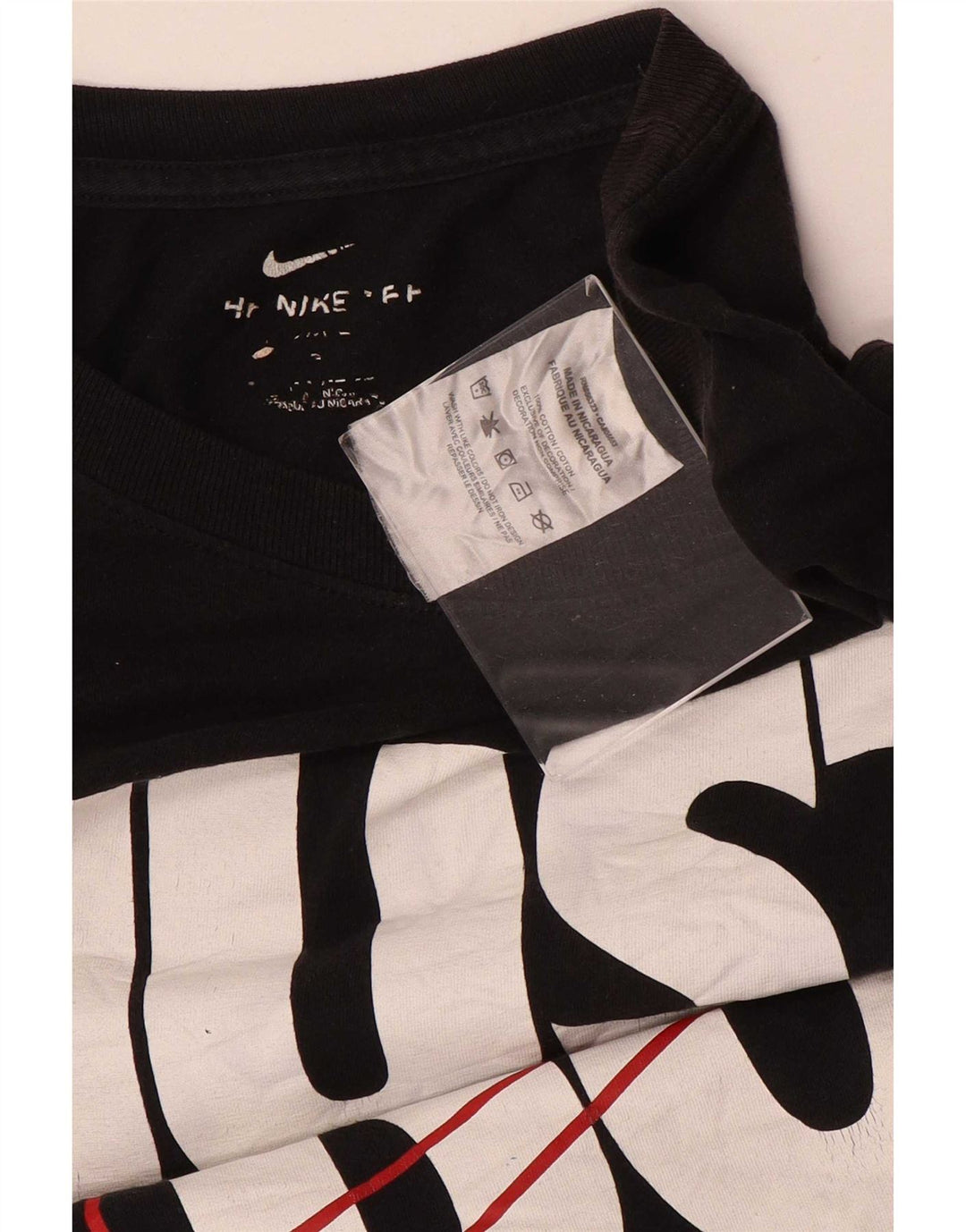Męski T-shirt z grafiką Nike, duży, czarny, bawełniany