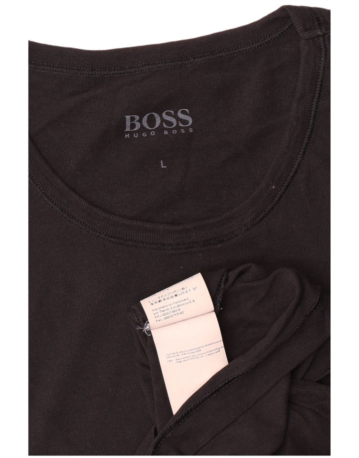 Męska koszulka Hugo Boss, duża, czarna, bawełniana