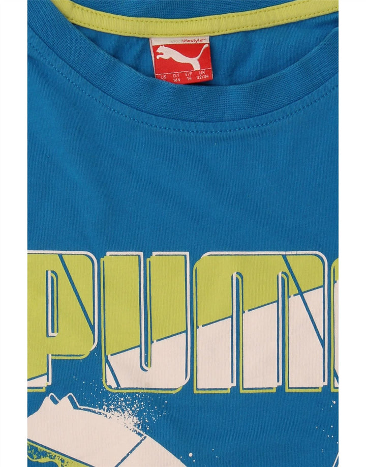 Chłopięca koszulka z grafiką Puma 13-14 lat, niebieska