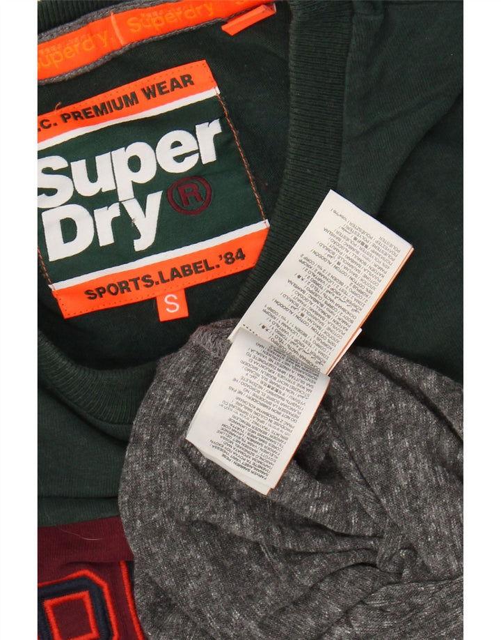 SUPERDRY Męski top graficzny z długim rękawem, mały, wielokolorowy, z blokami kolorów