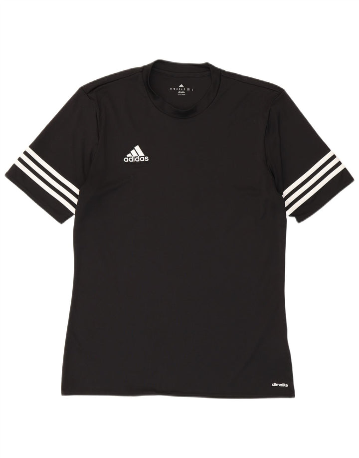 Męska koszulka Adidas Climalite Top, średni czarny poliester