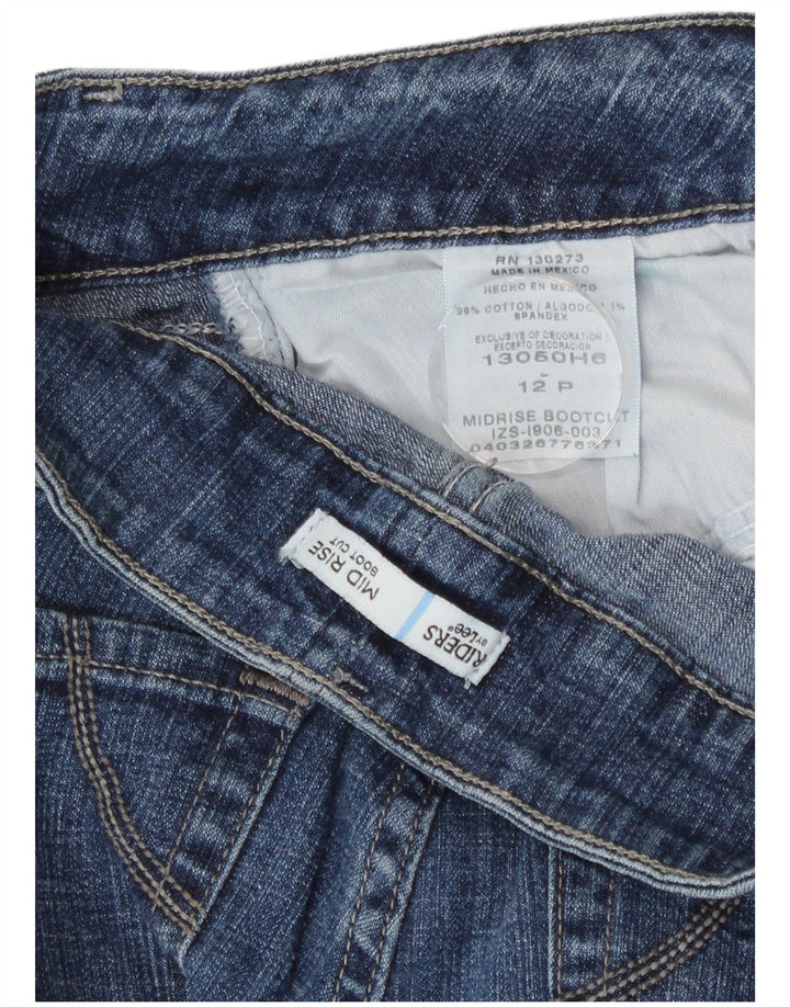 Damskie jeansy Lee Riders Mid Rise Bootcut US 12 Large W32 L28 Niebieskie