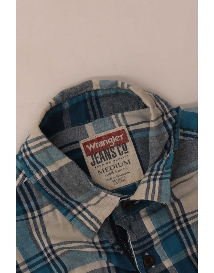 Koszula męska Wrangler w średnią niebieską kratkę