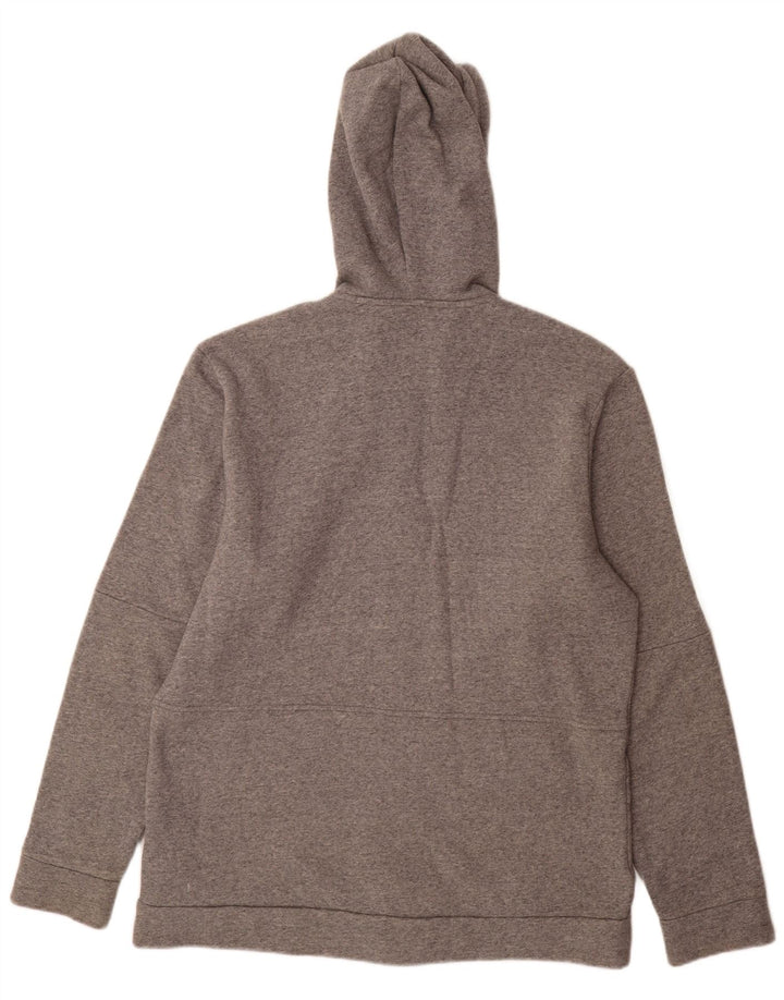 Adidas Męski sweter z kapturem i zamkiem błyskawicznym, duży, szary, bawełniany