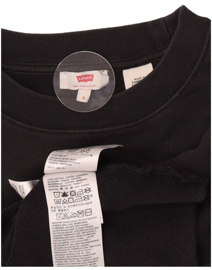 Damski sweter oversize Levi's z grafiką UK 10, mały, czarny, bawełniany