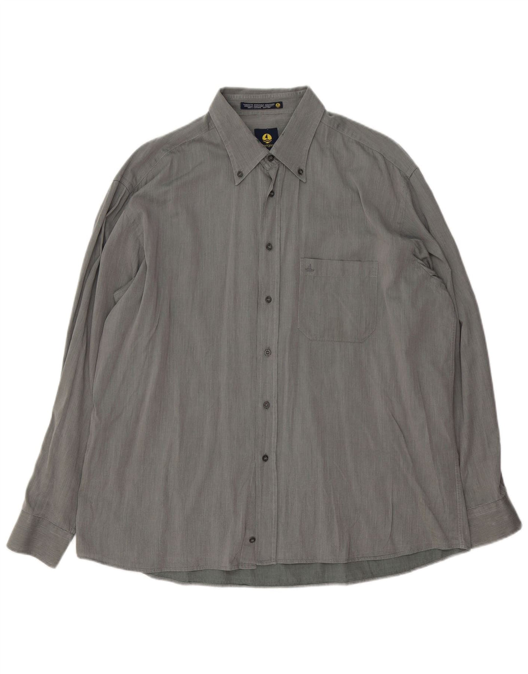NAVIGARE Mens Shirt 2XL Grey Cotton Vintage Navigare and Second-Hand Navigare from Messina Hembry 