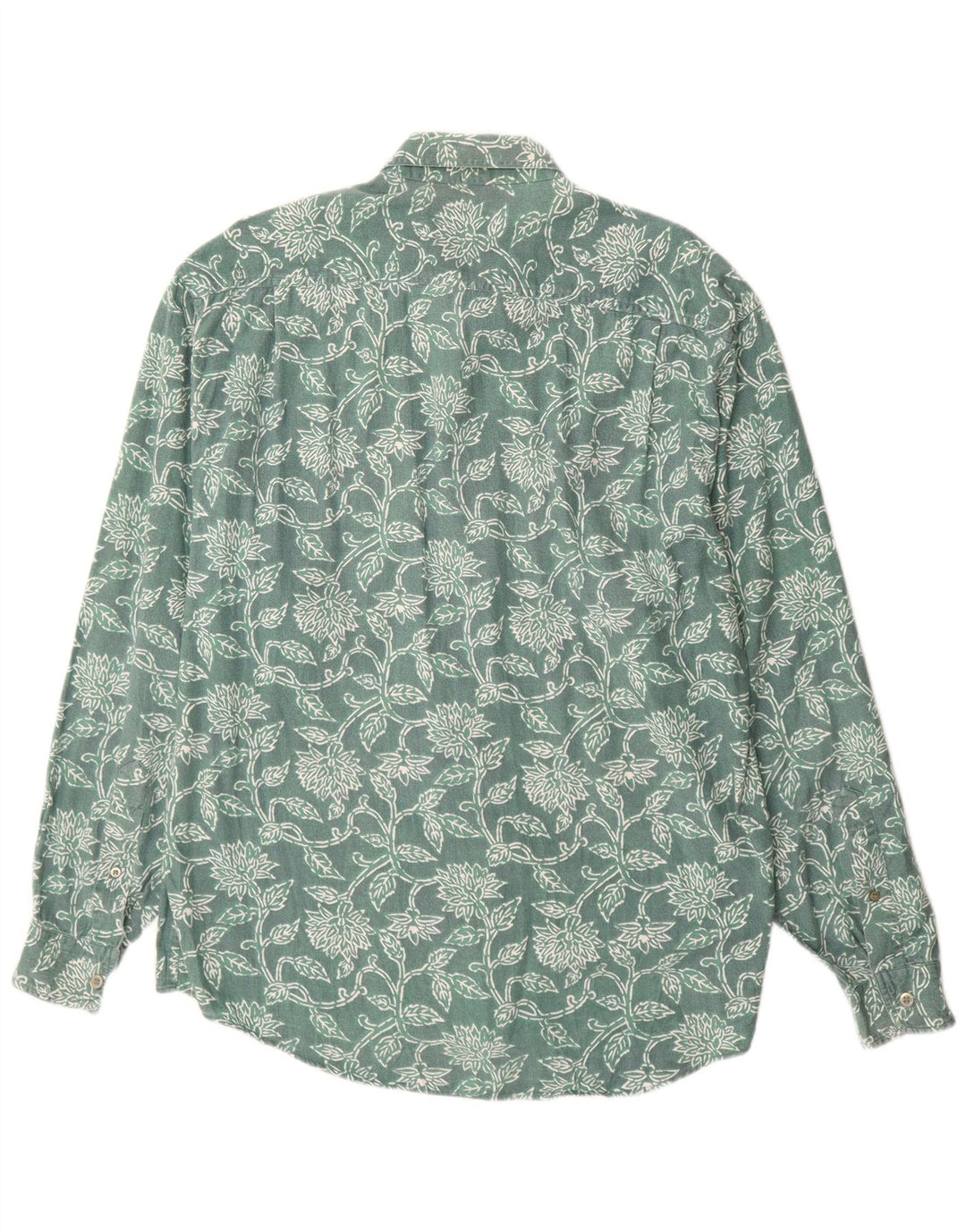 Koszula męska Vintage, duża, zielona, w kwiaty, wiskoza