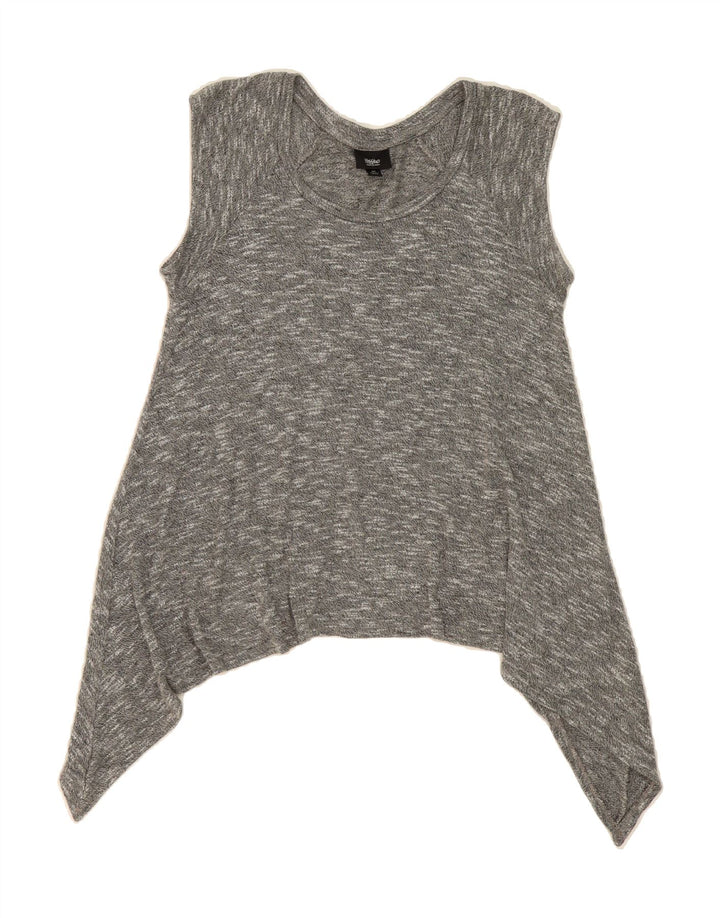 MOSSIMO Womens Sleeveless Tunic Top UK 10 Small Grey Flecked Vintage Mossimo and Second-Hand Mossimo from Messina Hembry 