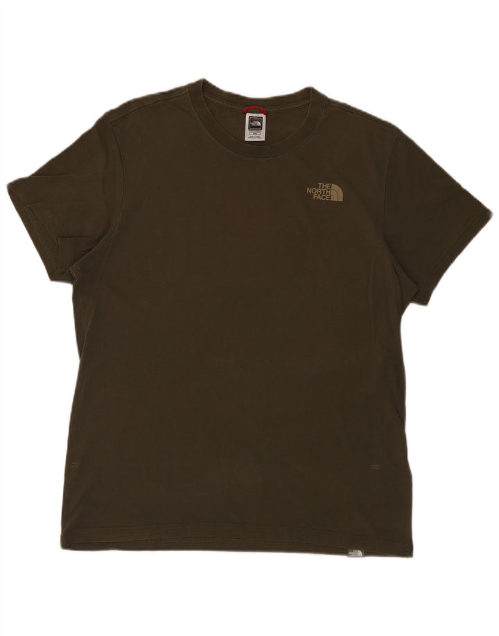 Męski T-shirt z grafiką The North Face, bawełniany kolor khaki
